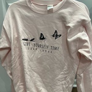 Save Lands Pink Crew Neck - Give Yourself Time